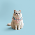 Handmade Crochet Pet Collar for Cats, Soft Knitted Cat Neckwear with Adjustable Tie, Cute Lace Bib for Small Pets like Ragdoll Cats, Customizable Pet Accessory