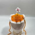 Irresistibly Cute Handmade Crochet PetHat with Flower| Turn Your Pet Into aWalking Sunshine  I Perfect forPhotos, Gifts & Viral Moments